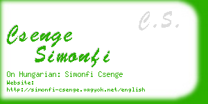 csenge simonfi business card